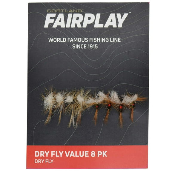 Cortland Fairplay Dry Fly, 8-Piece Assortment, Value Pack, 665538
