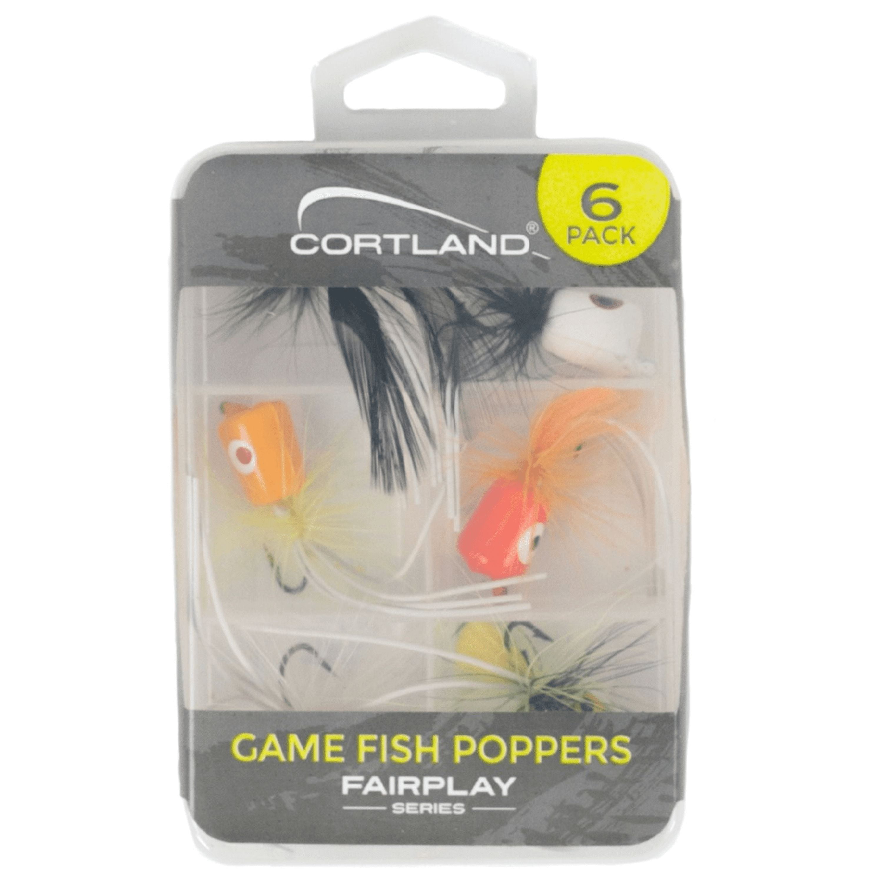 Cortland Fairplay Game Fish Poppers/Flies, 6 Count, 664784