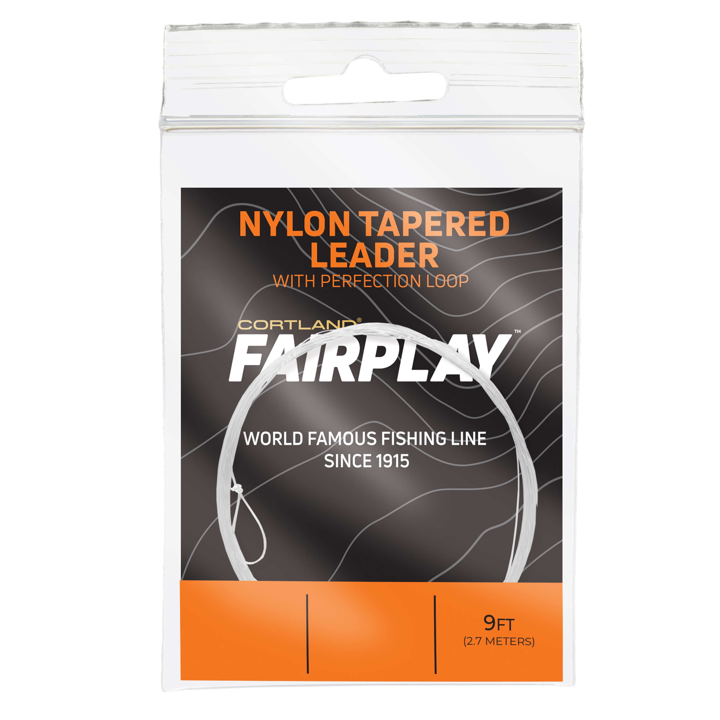 Cortland Fairplay Pro 7.5' Looped Nylon Monofilament Tapered Fly-Fishing  Leader, 2X, 9lb Test, 604483 