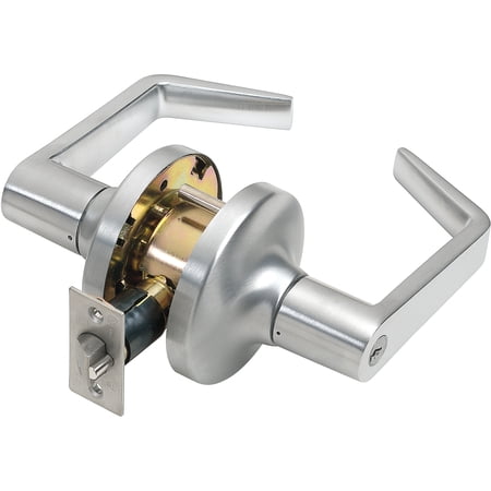 Cortland Grade 2 Heavy-Duty Storeroom Lever, Satin Chrome