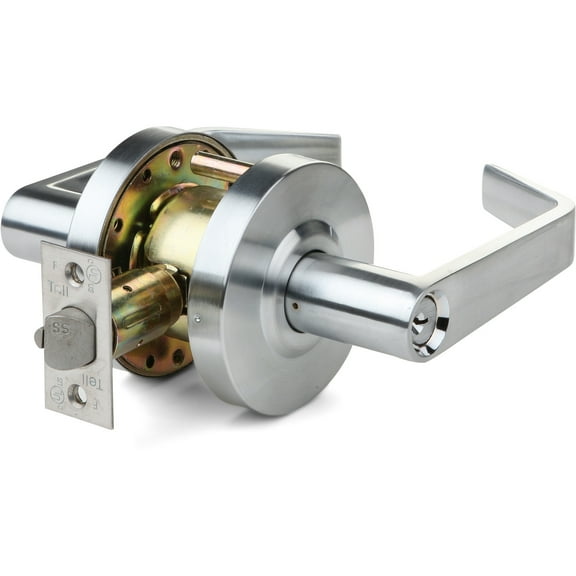 Cortland Grade 2 Standard-Duty Entry Lever, Satin Chrome