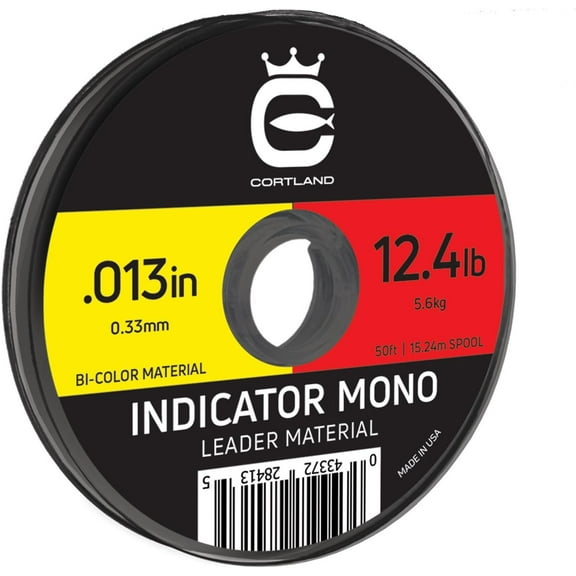 Cortland Indicator Mono Leader Material .008" 7.2lb 50ft/15.24m Spool