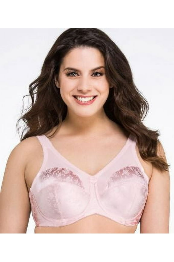 Women's Full Figure Underwire Bra, Seamed Cups & Side Support – Style 7101