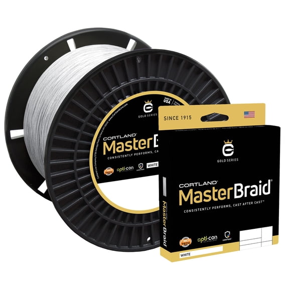 Cortland 155534 Master Braid 50 LB White 1500 YDS