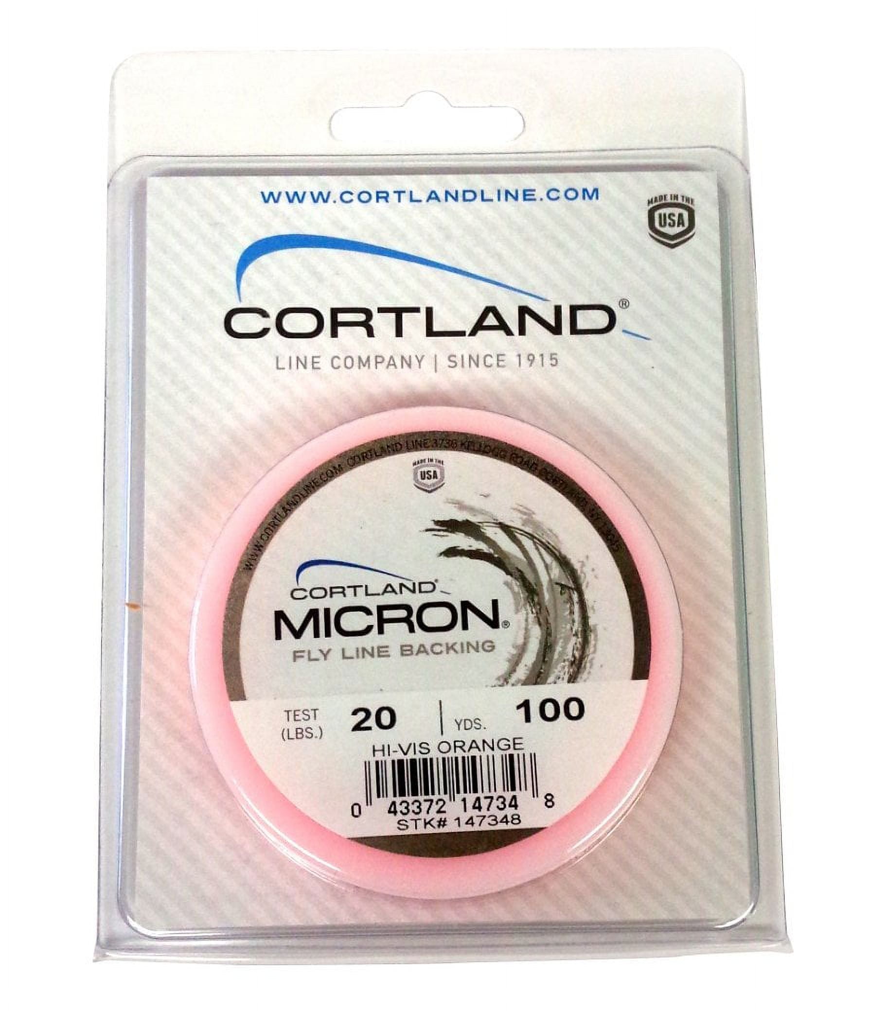 Cortland Micron Fly Line Backing, 20 Lb, 250 Yds, Orange - 147355