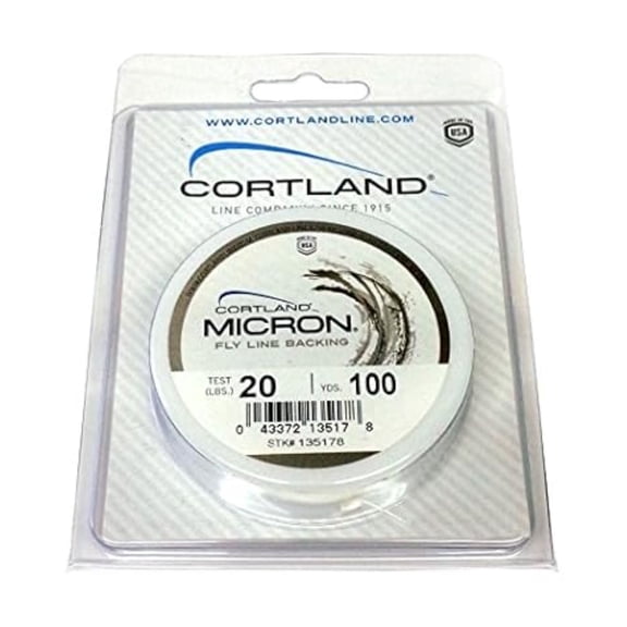 Cortland Micron Fly Line Backing, 20 Lb, 250 Yds, White - 135208