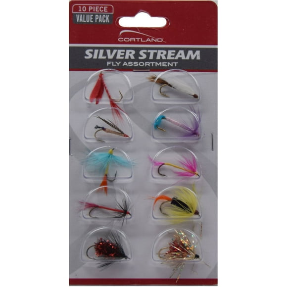 Cortland Silver Stream Fly Assortment Value Pack, 10 Piece, 663787