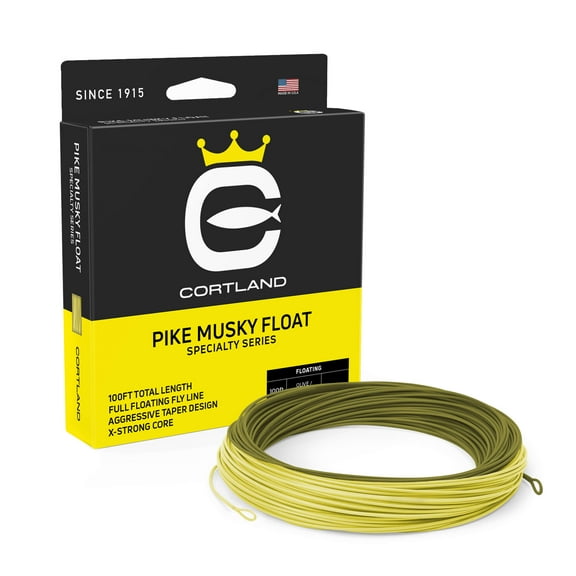 Cortland Specialty Series Fly Line - Pike Musky Float, Olive/Pale Yellow