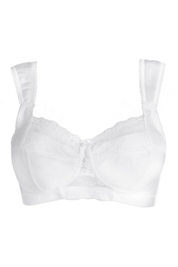 Cortland Style 7218 - Lace Wireless Bra - White