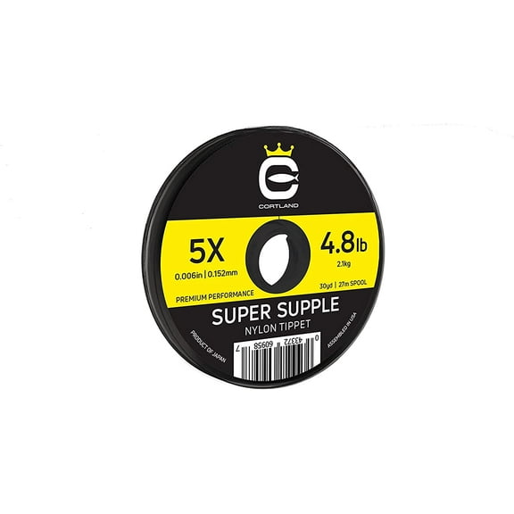 Cortland Super Supple Nylon Tippet 3X 8.8lb 30yd/27m Spool Clear - 609563
