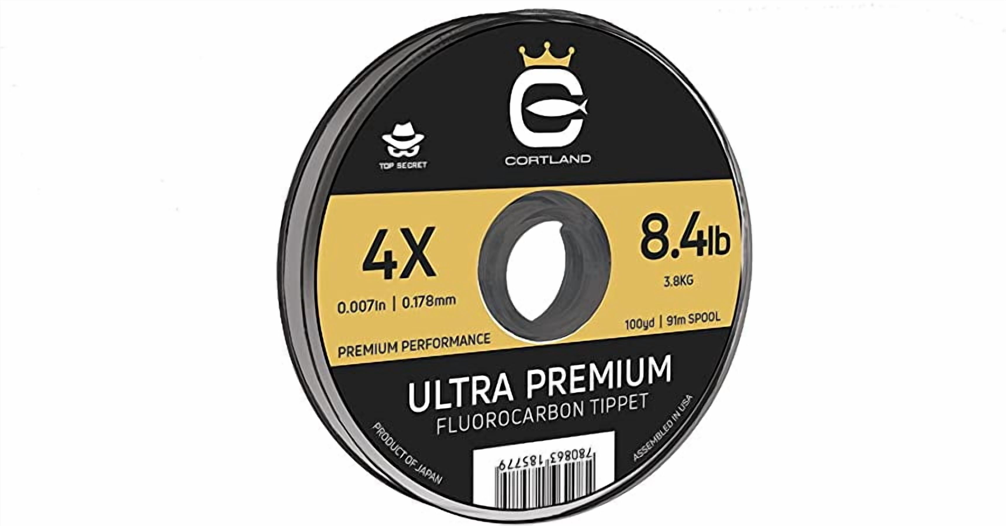 Cortland Ultra Premium Fluorocarbon Tippet 100Yd 4X 8.4lb Gold - 645431