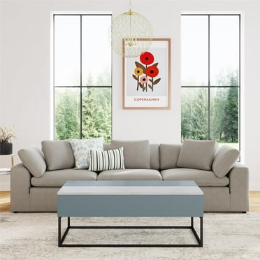 Cortney's Collection Perry Lift-Top Coffee Table, Powder Blue