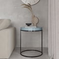 thumbnail image 1 of Cortney's Collection Perry Round Accent Table, Powder Blue, 1 of 8