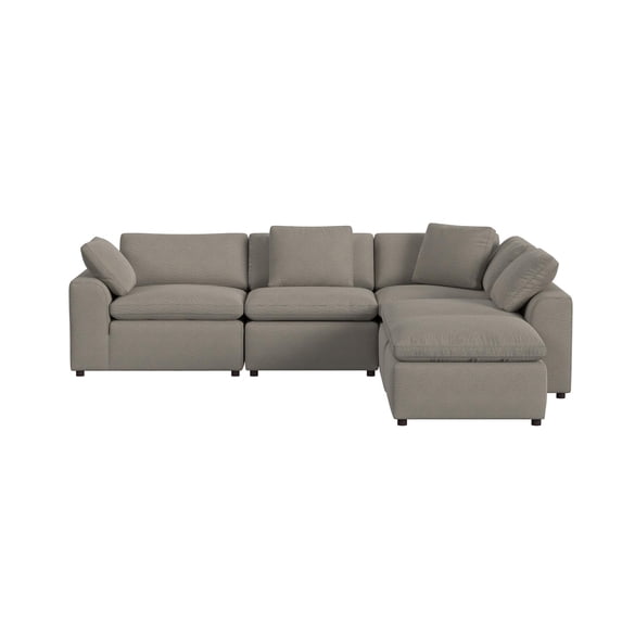 Cortney's Collection York 5 Piece Sectional Sofa Set, Urban Steel Taupe