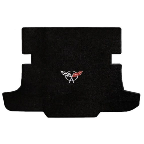 Corvette 1997-2004 Coupe Cargo Black Ultimat C5 Logo Mat - Black