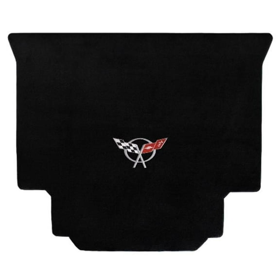 Corvette 1999-2004 Hardtop Cargo Black Velourtex C5 Logo Mat - Black