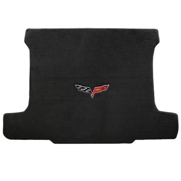 Corvette 2005-2013 Coupe Cargo Ebony Velourtex C6 Logo Mat
