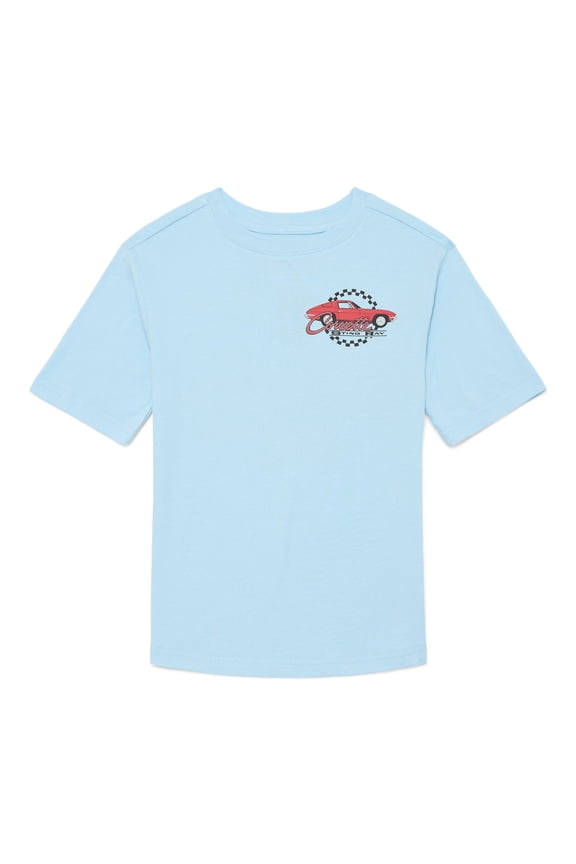 Boys Fashion Retro Tee with Short Sleeves, Sizes 4-18