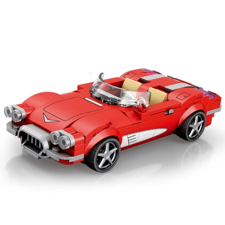 Corvette C1 Car Building Set, Super Car MOC Building Block Toys Compatible with Lego, Sports Car Speed Engineering Toy Idea Gift for Boys Kids 8+ (311Pcs)