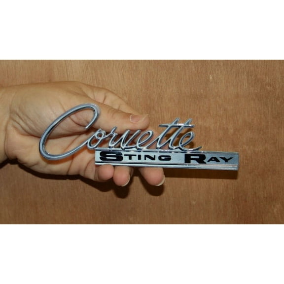Corvette C2 C3 Side Script Emblem Steel Sign - Non OE Badge