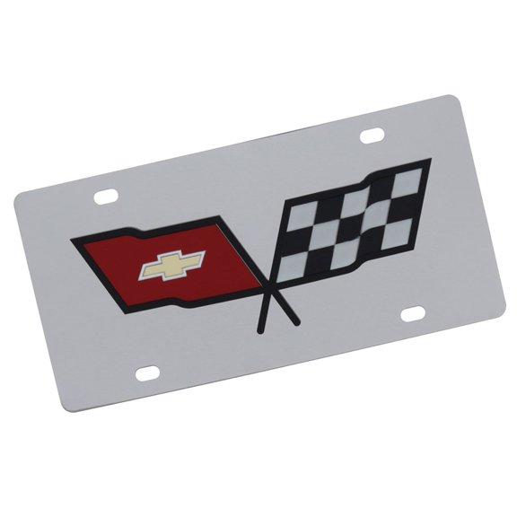 Corvette C3 Logo License Plate (Chrome)