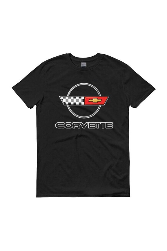 Corvette C4 Racing Car Logo T-Shirt Made in USA Size S-5XL Many Colors