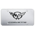 thumbnail image 1 of Corvette C5 Laser Etched Logo License Plate (Brushed Chrome), 1 of 1
