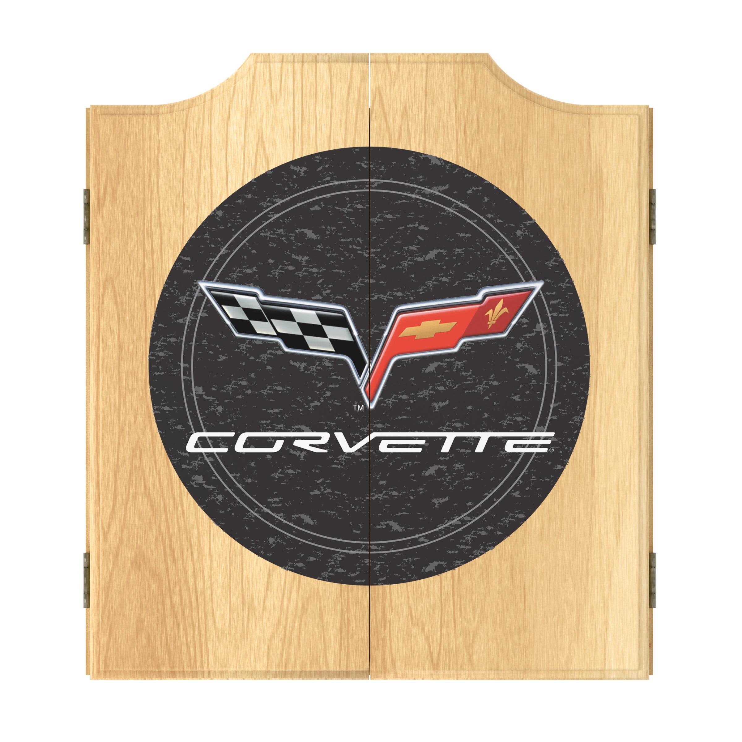 Free Shipping! Trademark Gameroom Corvette Dart Board Cabinet Set