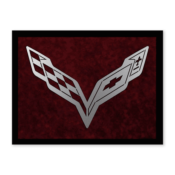 Corvette C7 Laser Cut Logo - Maroon