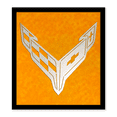 thumbnail image 1 of Corvette C8 Laser Cut Logo - Yellow, 1 of 1