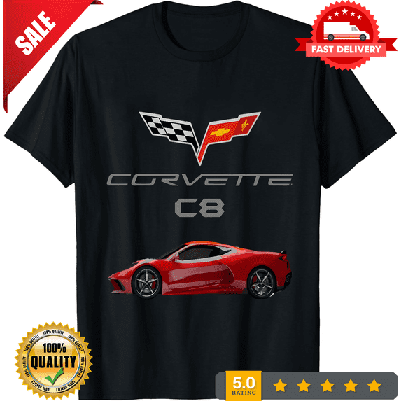 Corvette C8 New 2020 Mid Engine Side View T Shirt, NEW INSTOCK-TH77968