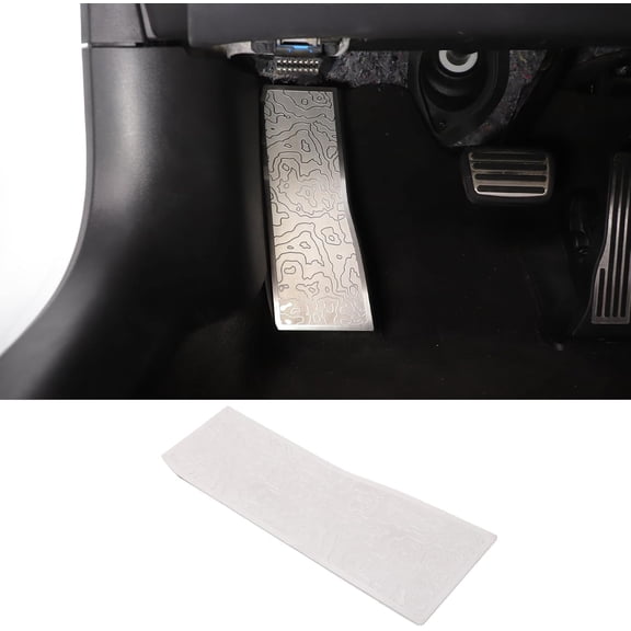for Corvette C8 Pedal Left Side Foot Rest Kick Panel Compatible with Corvette C8 Stingray 2020+ Steel Driver Side Dead Pedal Left Side Foot Rest Kick Panel (Silver)