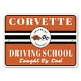 thumbnail image 1 of Corvette Driving Class Aluminum Metal Decor Sign - 4x18 inches, 1 of 4