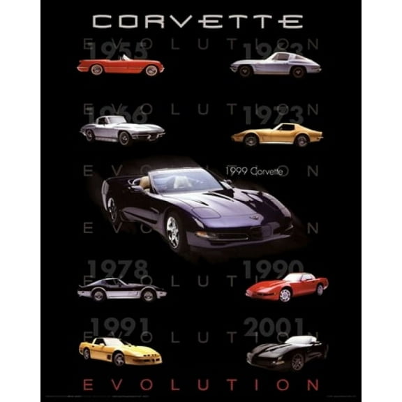 Corvette Evolution Poster (16 x 20)