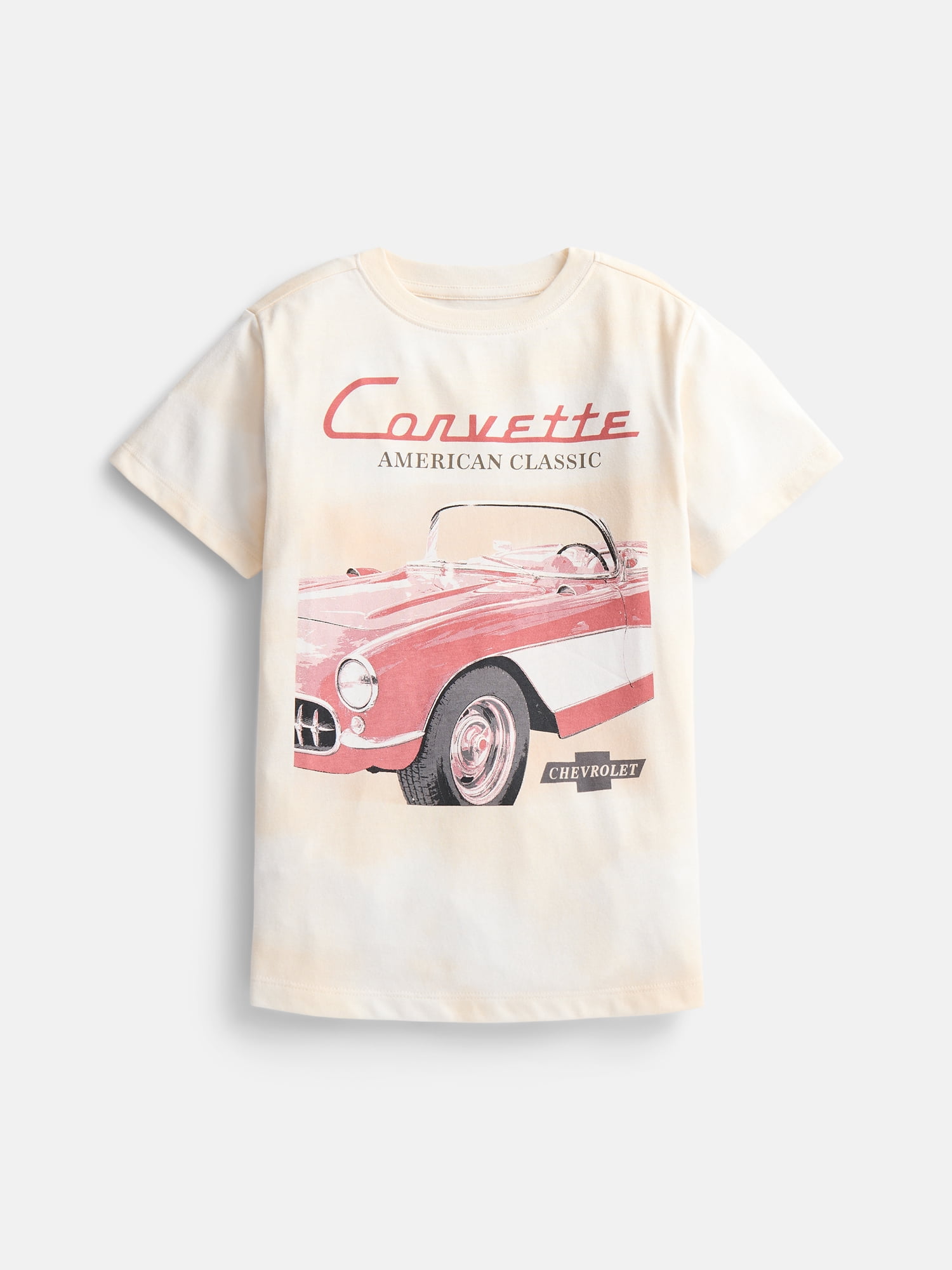 Chevy Corvette Girls' Graphic Tee with Short Sleeves, Sizes 4-16