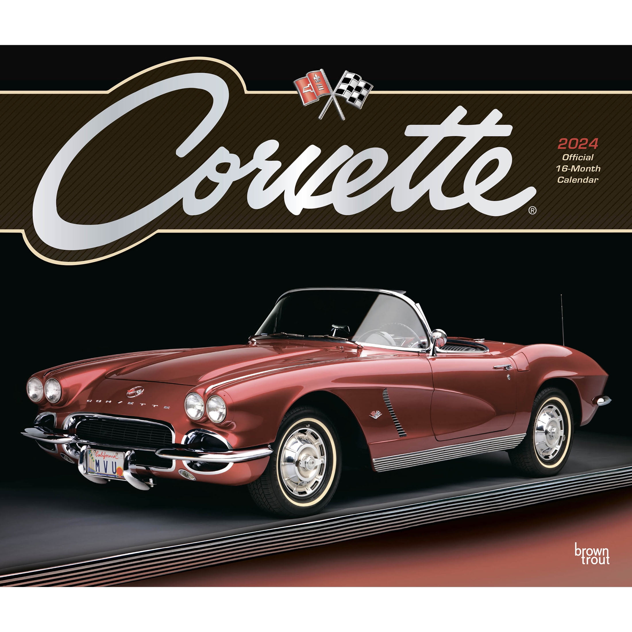 Corvette OFFICIAL 2024 14x24" (Hanging) Wall Calendar BrownTrout