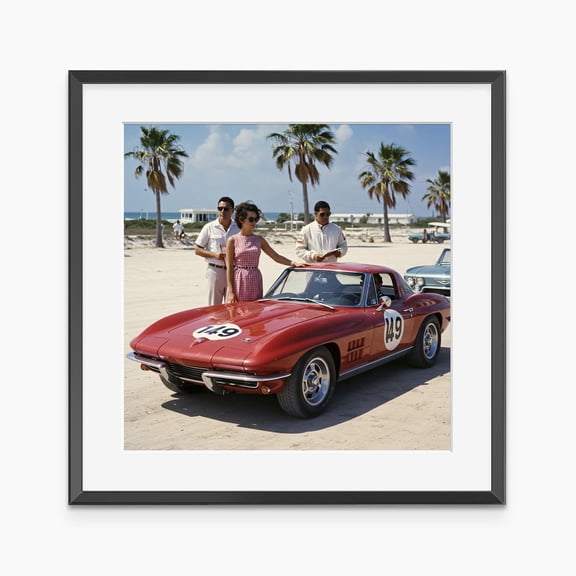 Corvette Photography 1964 Corvette Retro Car Chevrolet Vintage Museum Quality Wall Art, Unframed Poster