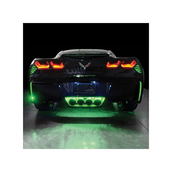 Corvette Rear Fascia/Exhaust LED Lighting Kit : C7 Stingray, Z51, Z06, Grand Sport, ZR1 Green Super Bright