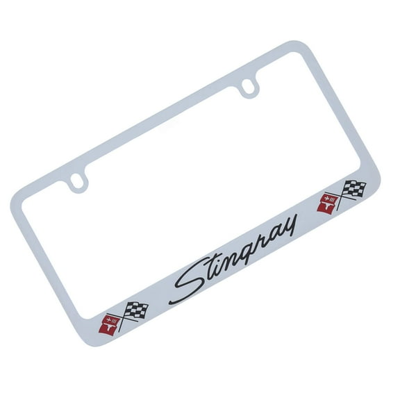 Corvette Stingray Logo License Plate Frame (Chrome)
