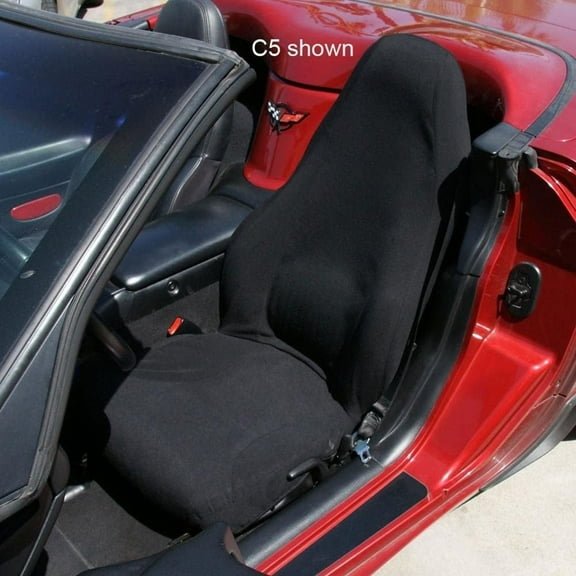 Corvette Stretch Satin Seat Covers : All 2005-2013 C6 Black