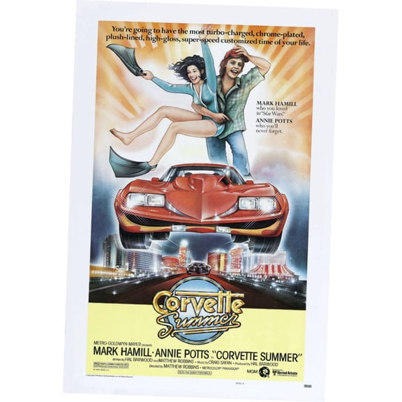 Corvette Summer Movie Poster 24In x36In Art Poster 24x36 Multi-Color Square Adults Poster Time