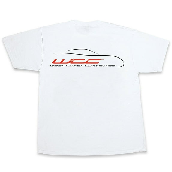 Corvette T-Shirt West Coast Corvette : White Large