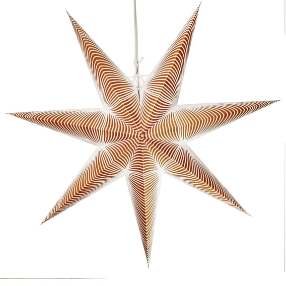 Corvus Gold Paper Star Lantern with 12 Foot Power Cord Included