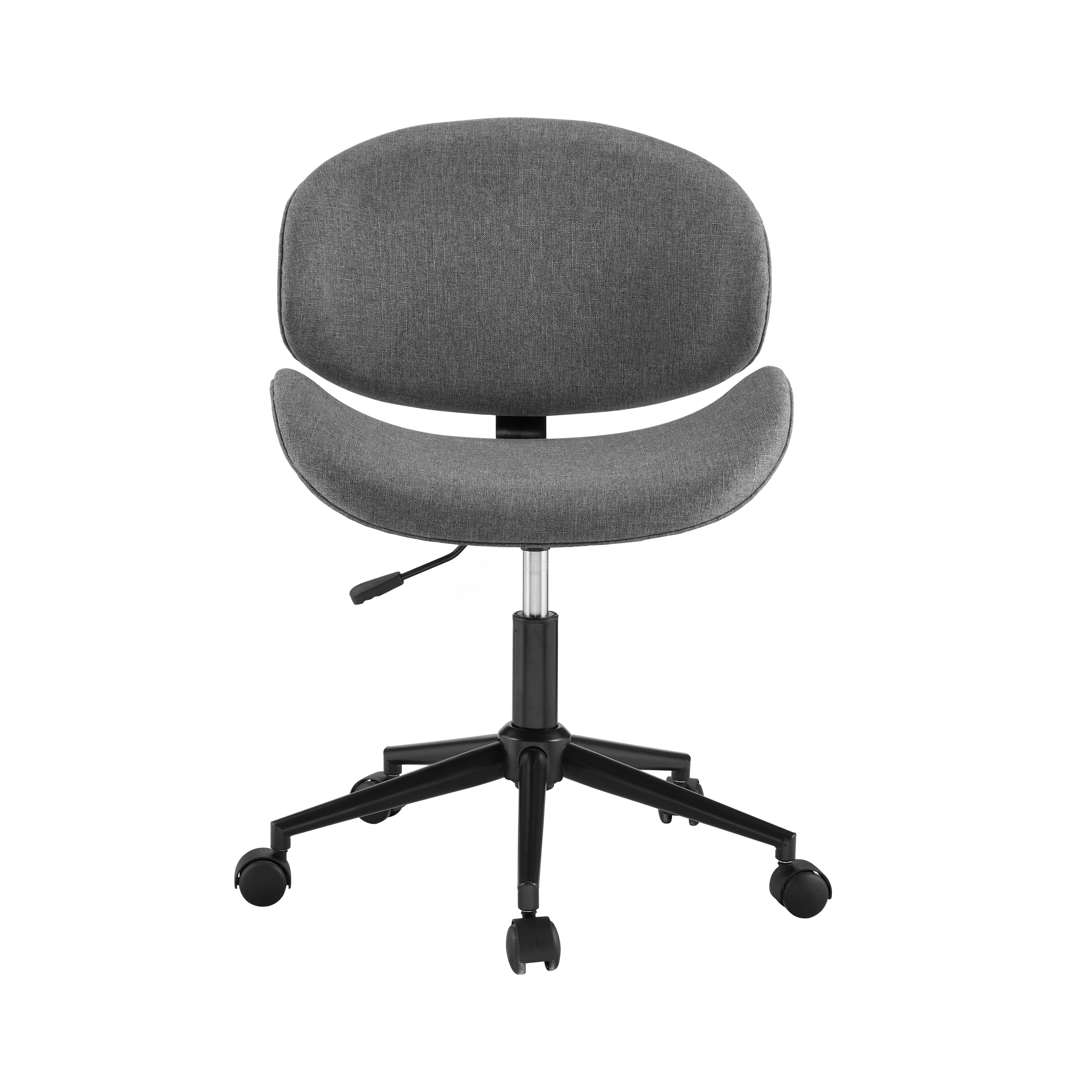 Corvus Madonna Midcentury Modern Adjustable Curved Office Chair Grey