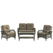 Corvus Padova 4-piece Wicker Patio Chat Set