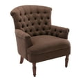 thumbnail image 1 of Corvus  Sidmouth Tufted Fabric Oversized Club Chair Club Chairs Brown, 1 of 5
