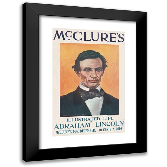 Corwin Knapp Linson 11x14 Black Modern Framed Museum Art Print Titled - Mcclure's, Illustrated Life of Abraham Lincoln (1895)