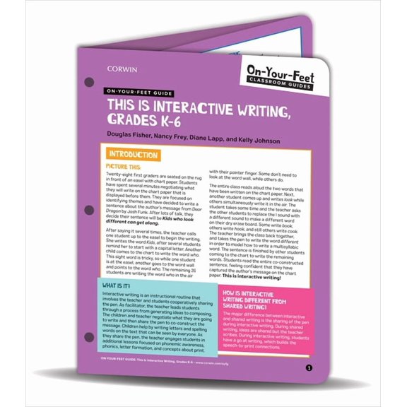 Corwin Literacy: On-Your-Feet Guide: This Is Interactive Writing, Grades K-6 (Other)