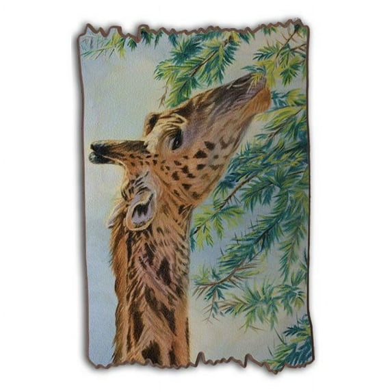 Cory Carlson LS1435TWB2436-BW 24 x 36 in. Giraffe Tattered Wood Board
