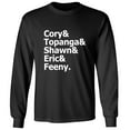 thumbnail image 1 of Cory&Topanga&Shawn&Eric&Feeny Adult Long Sleeve T-shirt, 1 of 1